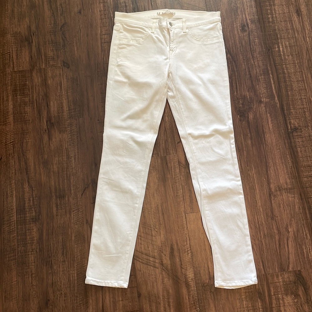 J Brand white skinny jeans 28